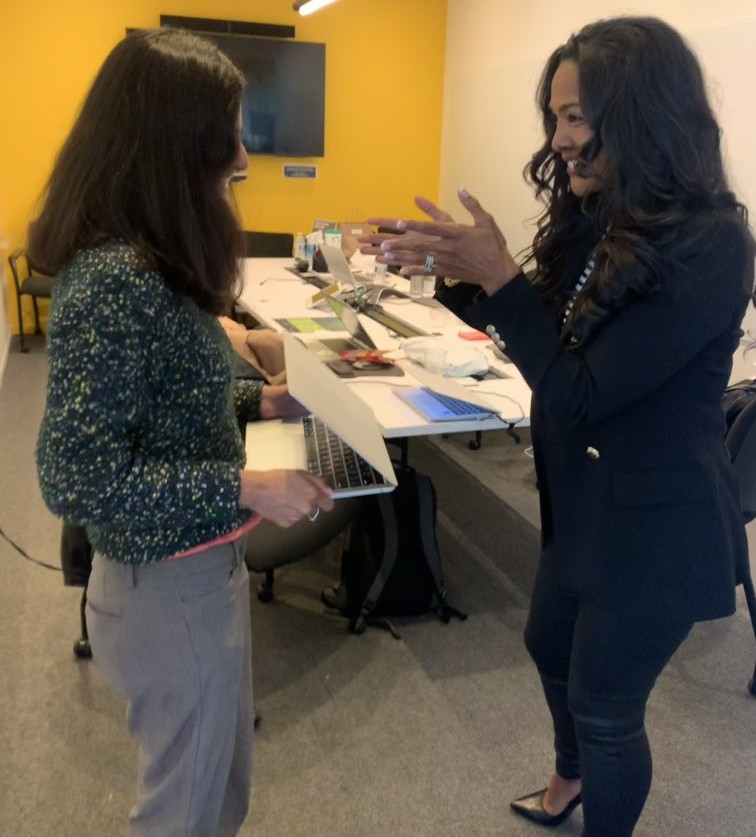 Kim Peterson leading Women in Leadership workshop on resilience, authentic branding, and executive presence.