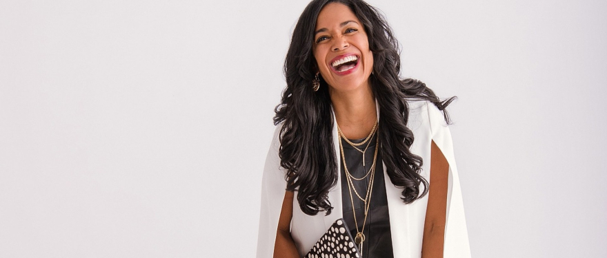 Kim Peterson — Leadership Brand & WHOLE YOU Life Coach in Queen Creek, Arizona, smiling confidently in a white jacket and black dress, symbolizing courage, confidence, and calm.