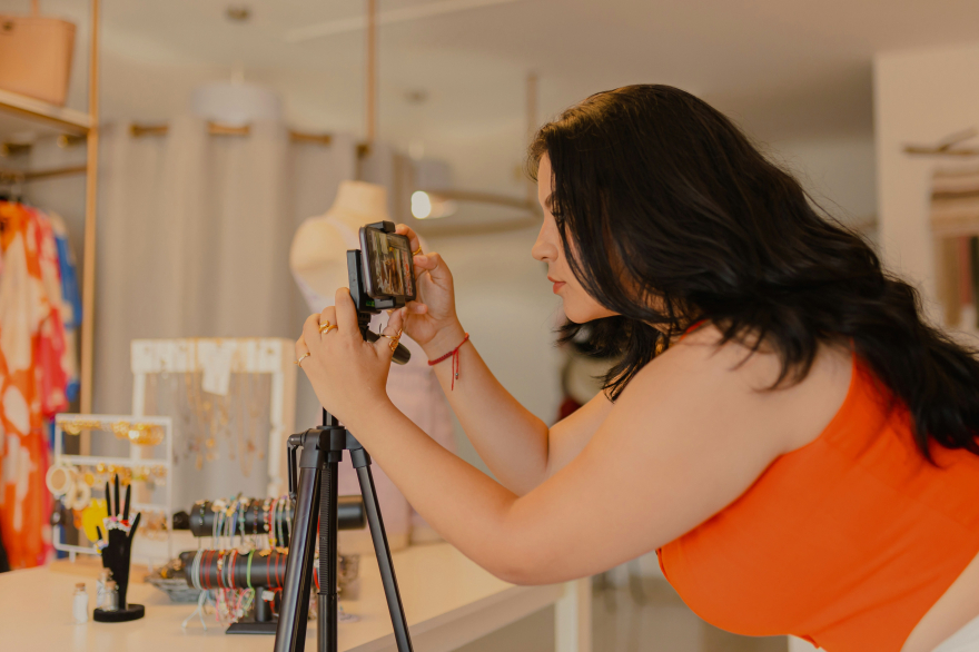 plus size woman virtual styling session