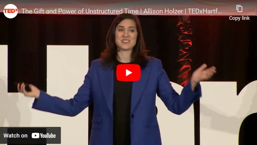 Allison Holzer talk at TEDxHartford (16 Dec. 2022)