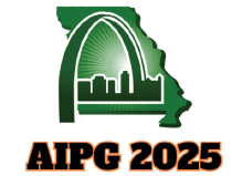 Logo for the AIPG 2025 Convention in St. Louis Missouri