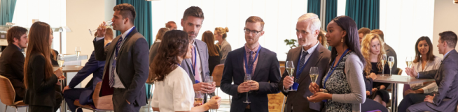 An in person networking event