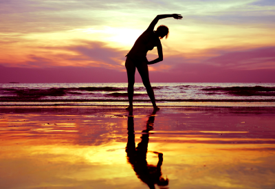 CHristine in Yoga Class